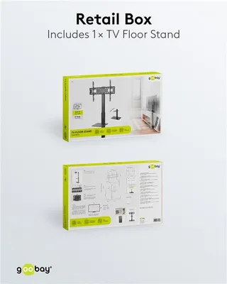 Obrázok produktu pre Goobay 58526 Základný stojan na TV (veľkosť L) pre televízory a monitory s uhlopriečkou od 37 do 70 palcov (94-178 cm) do 40 kg, otočný