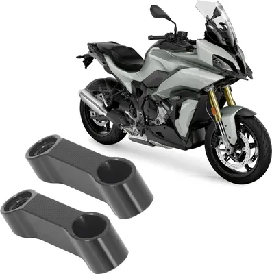 Produktbild von 10-mm-Spiegelerhöhungsverlängerungen, Distanzstücke aus Aluminiumlegierung, Verlängerungsadaptersatz für F900XR, F900R, S1000XR, S1000R, Schwarz
