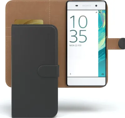 Produktbild von EAZY CASE Business Hülle für Sony Xperia XA klappbar, Premium Kunstleder Handyhülle mit Kartenfach