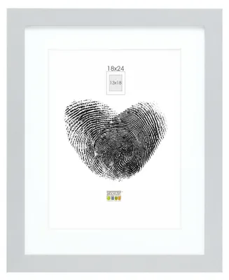 Produktbild von Deknudt Frames Bilderrahmen mit Passepartout - Silber - S66KD1 P1 18x24cm für Bi