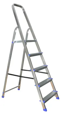 Produktbild von Leiter aus Stahl/Aluminium, 5 Stufen, 2,81 m - Veritt