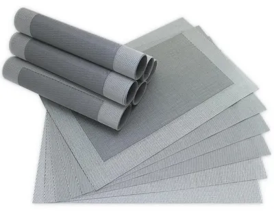 Produktbild von Tischsets BORDA 12er Set Schwarz-silber als Tischuntersetzer