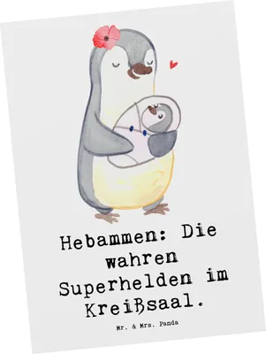 Produktbild von Mr. & Mrs. Panda Postkarte Hebamme Superhelden - Weiß - Geschenk, Berufsleben, Fotokarte, Ansichtskarten, menschlich, Berufsliebe, Berufe, Geburtshilfe, Grußkarte, Beruf