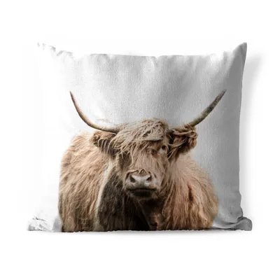 Obrázek produktu pro MuchoWow® Vnější polštář - Portrét skotského horala - Zvířata -60x60 cm- Odolnost proti povětrnostním vlivům - polštář do obývacího pokoje
