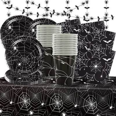 Image de Kit de décoration pour Halloween - 74 pièces, pour 24 personnes