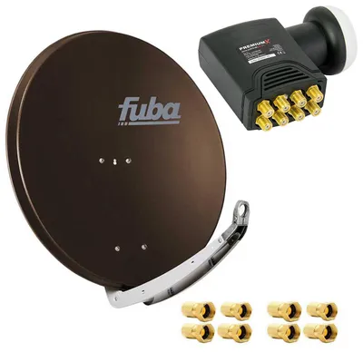 Produktbild von Fuba DAA 850 B Satellitenantenne Aluminium in Braun HDTV 4K DELUXE Octo LNB Sat