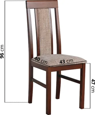 Image de Chaise de salle à manger - Set 4x Nilo 2, noyer clair, Soro 23