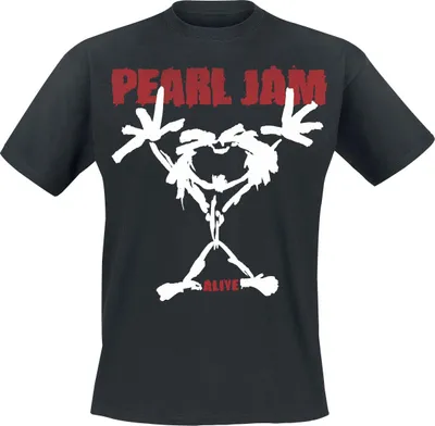 Produktbild von Pearl Jam T-Shirt Herren Stickman schwarz Band-Merch, Bands 100% Baumwolle 3XL