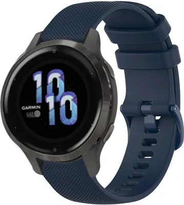 Produktbild von Strap-it Garmin Venu 2s Armband Silikon - 40mm - Dunkelblau