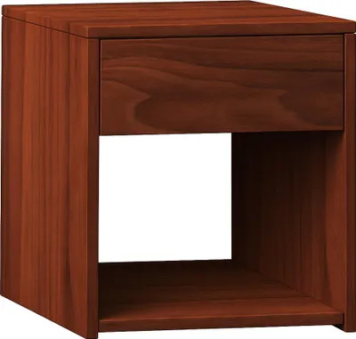Zdjęcie produktu dla Szafka nocna | Wymiary stolika nocnego ok. H. 40 x W. 35 x D. 35 cm | Szuflada i przedział otwarty | Stół nocny - Sledo Mini