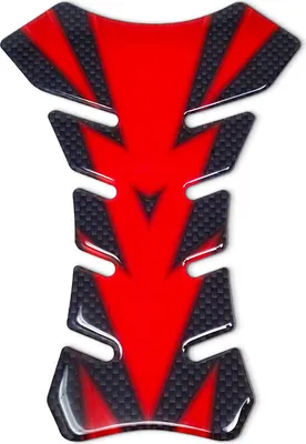 Image de Réservoir Pad autocollant 3D pour moto couleur rouge