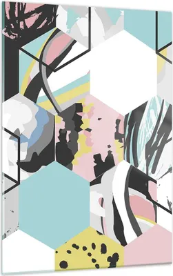 Produktbild von Bilder auf glas - Einteilig - Abstraktion modern - 50x70cm - Glasbilder - Wandbilder - Bilder - zum Aufhängen bereit - Wanddekoration aus Glas - Glas Bilder - Wandbild auf Glas - GPA50x70-3846