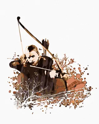 Immagine prodotto di Zuty - Dipingere con i numeri - LEGOLAS DIPINTO (IL SIGNORE DEGLI ANELLI), 40x50 cm, senza cornice e senza tela tesa