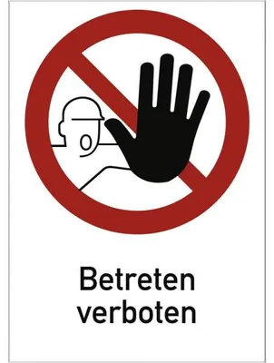 Produktbild von Dreifke® Aufkleber Betreten verboten, Kombischild, Folie, 131x185 mm