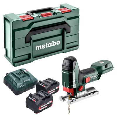 Image de Scie sauteuse sans fil Metabo ST 18 L 90 18 V 90 mm + 2 batteries 4,0 Ah + chargeur + Metabox