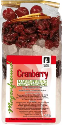Produktbild von Magenfreund Ansatzmischung Cranberry, ohne künstliche Zutaten, Likör selber machen, Canberry-Likör, 500g