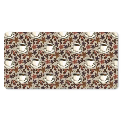 Produktbild von MuchoWow® Schreibtischunterlage Kaffee - Zimt - Muster 80x40 cm - XXL Mauspad - Gaming Mauspad