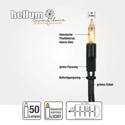 Produktbild von Hellum Lichterkette Mini Innen klar 50tlg; 835014