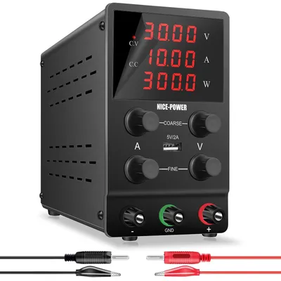 Immagine prodotto di Alimentatore da laboratorio DC programmabile - SPS3010 30V 10A - Regolabile da 0 a 30V e da 0 a 10A - Tensione di uscita regolata - Display digitale - Funzione di memorizzazione