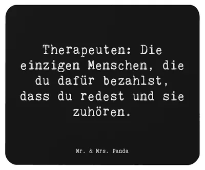 Produktbild von Mr. & Mrs. Panda Mauspad Spruch Wunderbare Therapeutin - Schwarz - Geschenk, Beruf, verstehen, Mousepad, pc, Berufe, laptop, Mouse Pad, Therapeuten, schwierige Zeiten