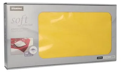 Produktbild von 20 Mitteldecken, stoffähnlich, Vlies "soft selection" 80 cm x 80 cm gelb