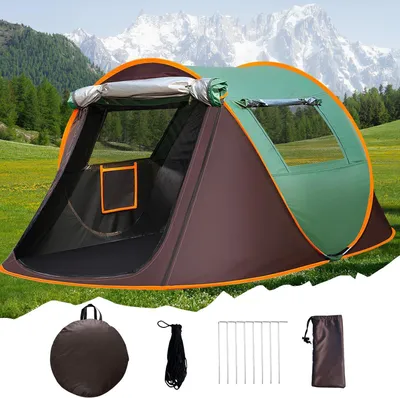 Produktbild von Pop Up Zelt, Wurfzelt für 2 Personen, Campingzelt, Wasserdicht, Trekking und Camping Sofortzelt, mit Heringe, Spannseile, für Familien, Camping