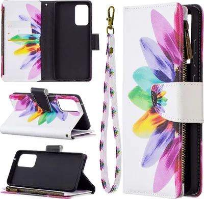 Produktbild von König Design Hülle kompatibel mit Samsung Galaxy A72 5G Kunstleder Handyhülle - Handy Case Weiß