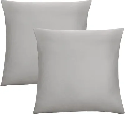 Produktbild von biberna Kissenbezug Kissenhülle Stretch Feinjersey 80x80 cm, sturmgrau grau (2er Set)