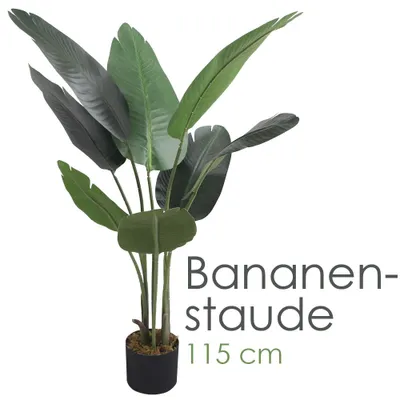 Image de Bananier Plante Artificielle Artificiel avec Pot 115 cm Decovego