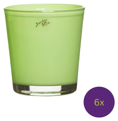 Produktbild von 6er Set Orchideentöpfe ORCHID hellgrün H. 13,5cm D. 12,5cm rund Sandra Rich