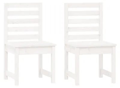 Produktbild von vidaXL Gartenstühle 2 Stk. Weiß 50x48x91,5 cm Massivholz Kiefer