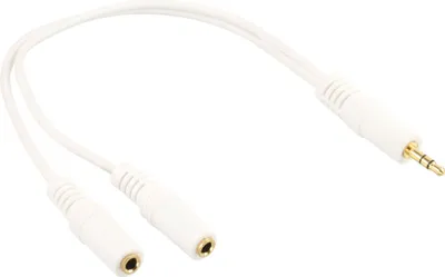 Immagine prodotto di InLine® 99300G Klinken Y-Kabel, 3,5mm Klinke Stecker an 2x 3,5mm Klinke Buchse, Stereo, weiß/