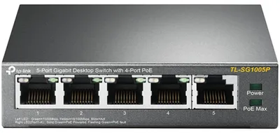 Productafbeelding van TP-Link TL-SG1005P(UN) TP-Link Switch 5x GE TL-SG1005P (4xPOE/65W)V6.6