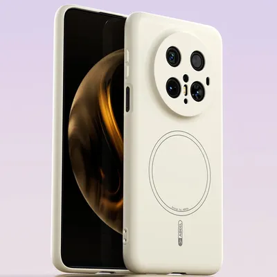 Obrázek produktu pro Magnetické pouzdro pro Huawei Mate 70 Pro/Mate 70 Pro+, kompatibilní s MagSafe, tekutý silikon, nárazuvzdorné a odolné proti poškrábání Béžová