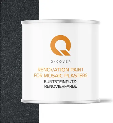 Produktbild von Q-COVER BUNTSTEINPUTZ-RENOVIERFARBE Anthrazitgrau RAL 7016 2,5L – UV- & Witterungsschutz, wasserabweisend, für Innen & Außen