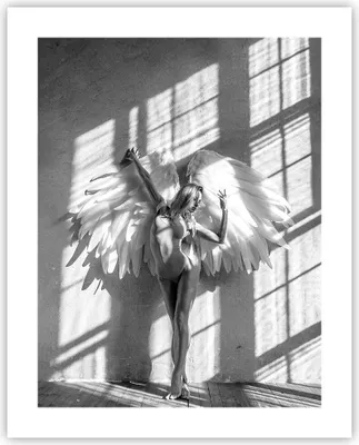 Produktbild von Poster - Poster ohne Rahmen - Flügel Frau Tanz - 40x50 cm - Wand Bild - Wanddeko - Wandbilder - Kunstposter - Wandposter - Bilder - Kunstdruck - Wanddekoration - Wandbild - P2XPA40x50-5149