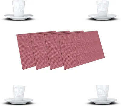 Produktbild von Fiftyeight Espressotassen Set 4-tlg. + 4 Tischsets Nr 008 weiß Mokkatassen