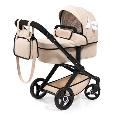 Produktbild von Bayer Design 17075AA Puppenwagen Xeo mit Tasche, höhenverstellbarer Griff, Schwenkschieber, wandelbar als Puppenjogger, bewegliche Vorderräder, integr