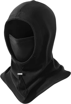 Produktbild von Fahrradhelm, einfarbig, verstellbarer, winddichter Winterhut mit Gesichtsschutz und elastischer Passform, Fahrradzubehör