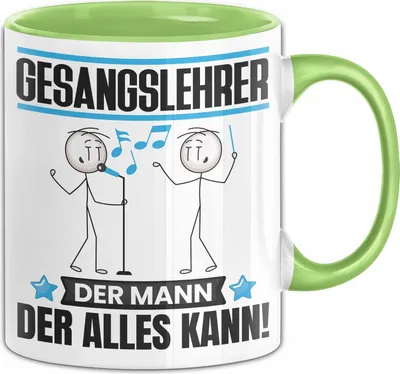 Produktbild von Gesangslehrer Tasse Geschenk für Gesangslehrer Der Mann Der Alles Kann Geschenkidee zum Geburtstag (Grün)