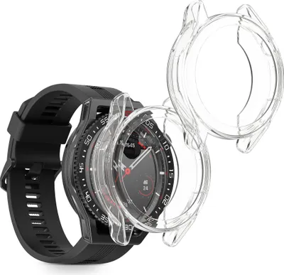 Produktbild von kwmobile 2x Sport Schutzhülle kompatibel mit Huawei GT3 SE Hülle - Silikon Cover klar - Case ohne Tracker - Transparent