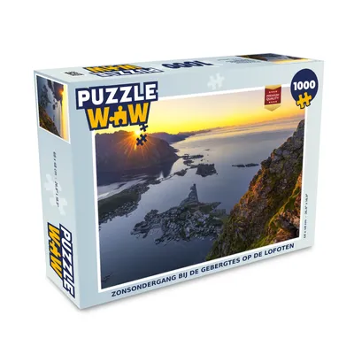 Obrázok produktu pre MuchoWow® Puzzle 1000 ks Západ slnka na Lofotoch
