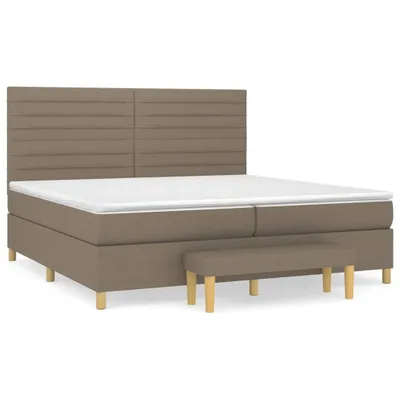 Produktbild von vidaXL Boxspringbett mit Matratze Taupe 200x200 cm Stoff