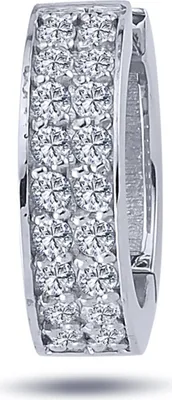 Produktbild von Diamant Herren Creole Brillant-Schliff in 14 karat Weißgold