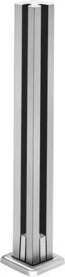 Obrázek produktu pro TWOLIIN Nerezový sloupek zábradlí 85 cm vysoký Sloupek zábradlí ze skla s dvojitou štěrbinou pravoúhlý, sloupek zábradlí pro 10-12mm skleněné/dřevěné/plastové panely terasa balkon zahrada, stříbrný
