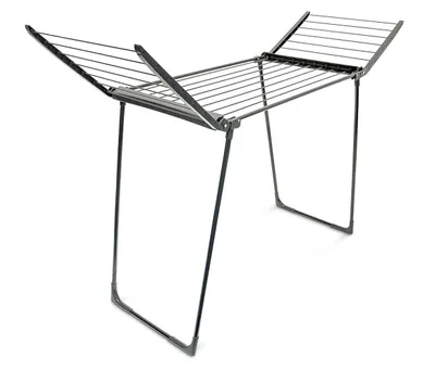 Produktbild von Wäscheständer Wäschetrockner - Klappbar - Stahl - Schwarz - 13 m Trocknerlänge - 104 x 169 x 54,5 cm