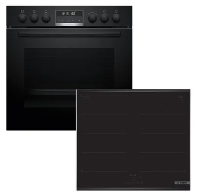 Produktbild von Bosch HEB578BB4 + NXX675CB5E, Zonen-Induktionskochfeld, 4 Zone(n), Glaskeramik, Schwarz, Berührung, 60,6 cm