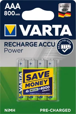 Produktbild von VARTA NiMH Akku "Rechargeable Accu" Micro (AAA) 800 mAh
