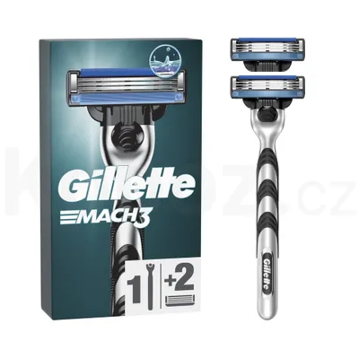 Produktbild von Gillette Mach 3 Rasierer mit 2 Ersatzklingen