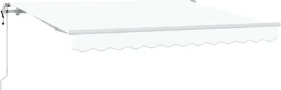 Image de Auvent Rétractable Blanc 350 x 200 cm tissu